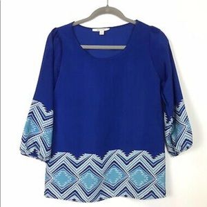 Miami Women’s Blouse Royal Blue Flowy Top